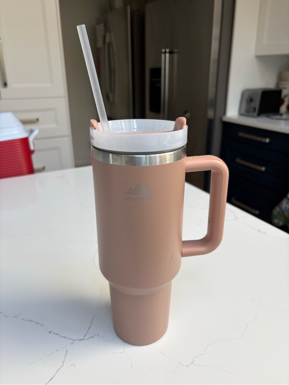 New Mont Clair 40 oz Insulated Travel beverage hot cold beverage Mug with Handle